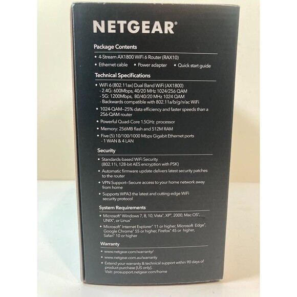 AX1800 NETGEAR WiFi 6 Router Wireless 1.8 Gbps- Everything Included - Picture 3 of 9